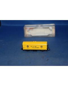 Fleischmann Piccolo 'N' LWB Goods Van 'Gullfiber' Yellow (Perfect Condition ,Boxed)