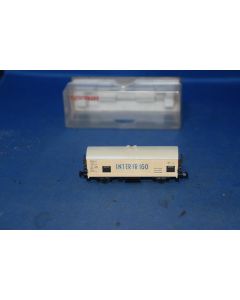 Fleischmann Piccolo 'N' LWB Refrigerated Goods Van 'Interfrigo' Yellow (Perfect Condition ,Boxed)