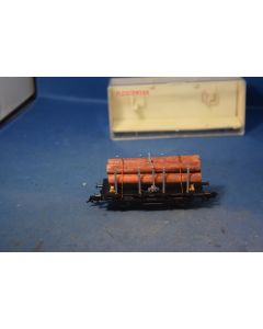 Fleischmann 5222 Stake Wagon  With Logs Load (Excellent In Box)# 