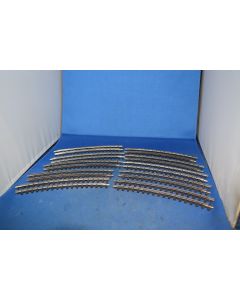 Tri-ang / Hornby R486 Super 4  2nd Rad. Track (10 Pieces Nr. Perfect  No Rust)