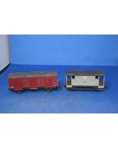 Hornby Dublo 4305 & 4310 Fruit Van & Brake Van (No Boxes) 