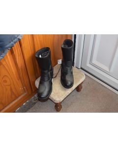 Motor Cycle Boots (His Hers) Size 8 [42]Black New 