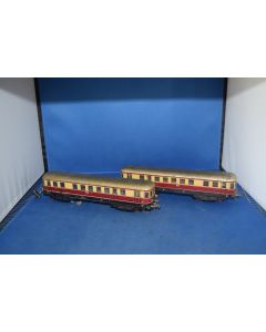 Trix 20/58 Post War (1951) Diesel Flyer 2 Car Set (Working ,No Box)