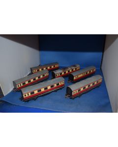 Trix TTR Short Bogie coaches [6] 3 Compo ,1 Brake , 2 Restaurant (No Boxes)