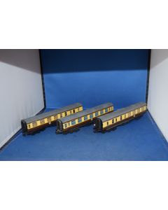 Trix TTR  1/573 1/563  'Scale' Bogie Coaches [3] & Interiors (No Boxes, Excellent Condition)