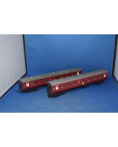 Tri-ang / Hornby R382 BR Mk1 Coaches [2] Maroon 15917 (From KND Kits)