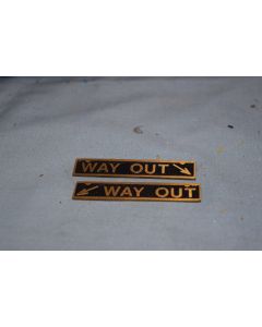 '0' Gauge or '1' Gauge Etched Brass 'Way Out' Boards [2] (55mm x 11mm)