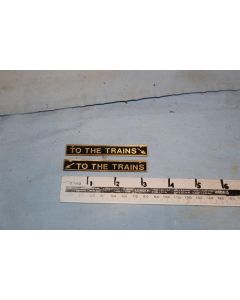 '0' Gauge or '1' Gauge Etched Brass 'To The Trains' Boards [2] 
