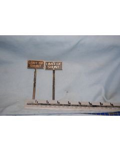 '0' Gauge or '1' Gauge Etched Brass 'Limit Of Shunt' Signs [2] 