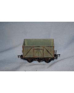 Slaters '00' Kit Built 10 Plank Open Coke Wagon (Weathered NEM Couplings )