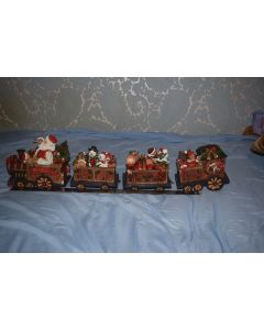 Santa's Christmas 4 Piece Train Set By Halsall (Boxed)  