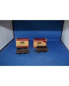 Trix 2/601 LMS Open Low Side Wagons [2]  Very Early Post-war Boxes (Good Condition)