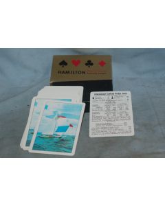 Vintage Hamilton Plastic Coated Bridge Playing  Cards (  Boxed)