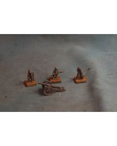 War Games English Civil War 15mm Field Cannon And 3 Crew 