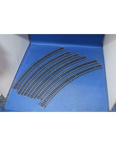Hornby R607 2rd Radius Double Curves  [6] Nickle Silver (Used But Good Condition)