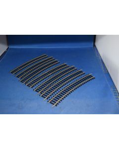 Hornby R606 2nd Radius Curves  [7] Nickle Silver (Used But Good Condition)