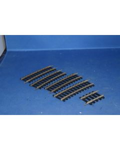 Hornby R643 2nd Radius Half Curves [4]  & 610 Short Straight Nickle Silver (Used)
