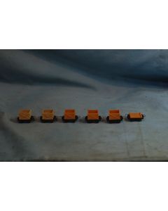 Roco H0e [5] Wood Box & [1] Flat Bed Wagons (Boxed  New ) 